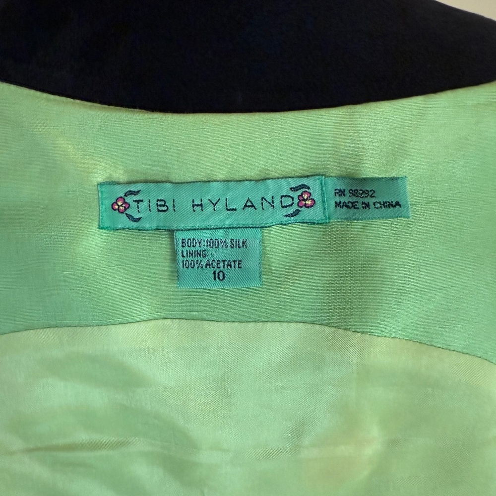 TIBI HYLAND EMBROIDERED SILK SHEATH - Picture 6 of 10